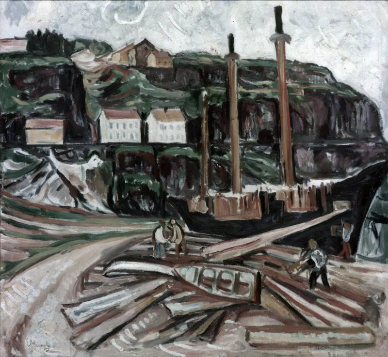 Ship in Demolition - Edvard Munch