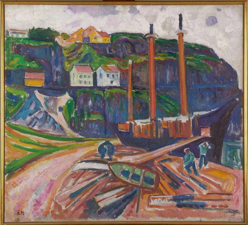 Ship in Demolition - Edvard Munch