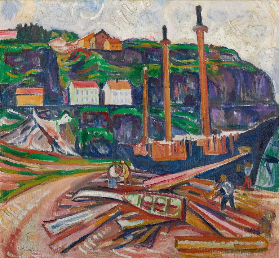 Ship in Demolition - Edvard Munch
