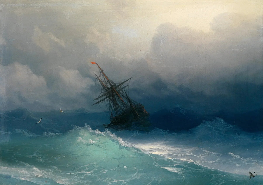 Ship on a Stormy Sea - Ivan Aïvazovski