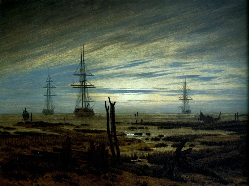 Ships at Anchor - Caspar David Friedrich