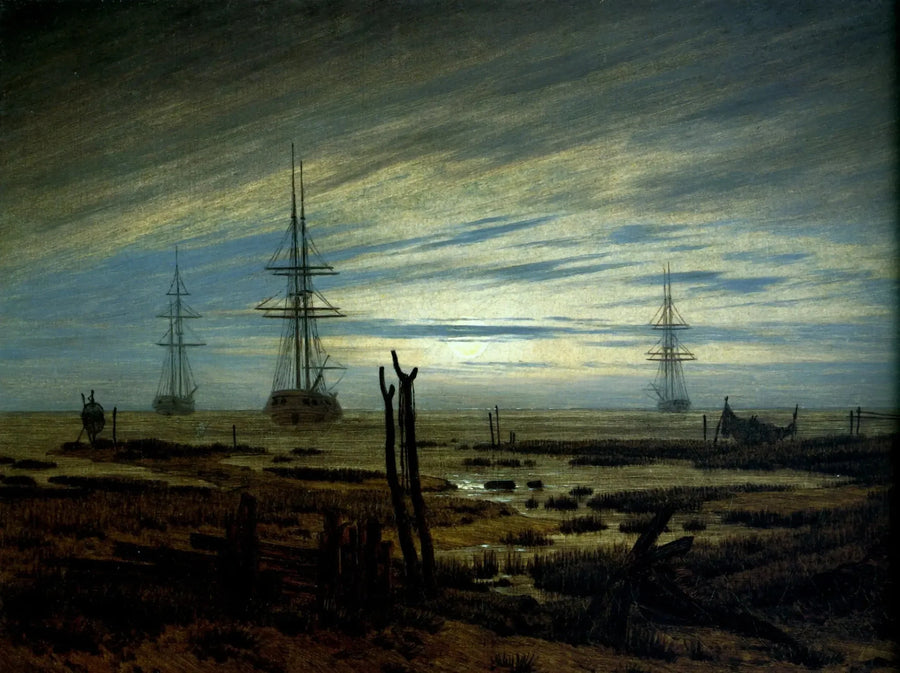 Ships at Anchor - Caspar David Friedrich