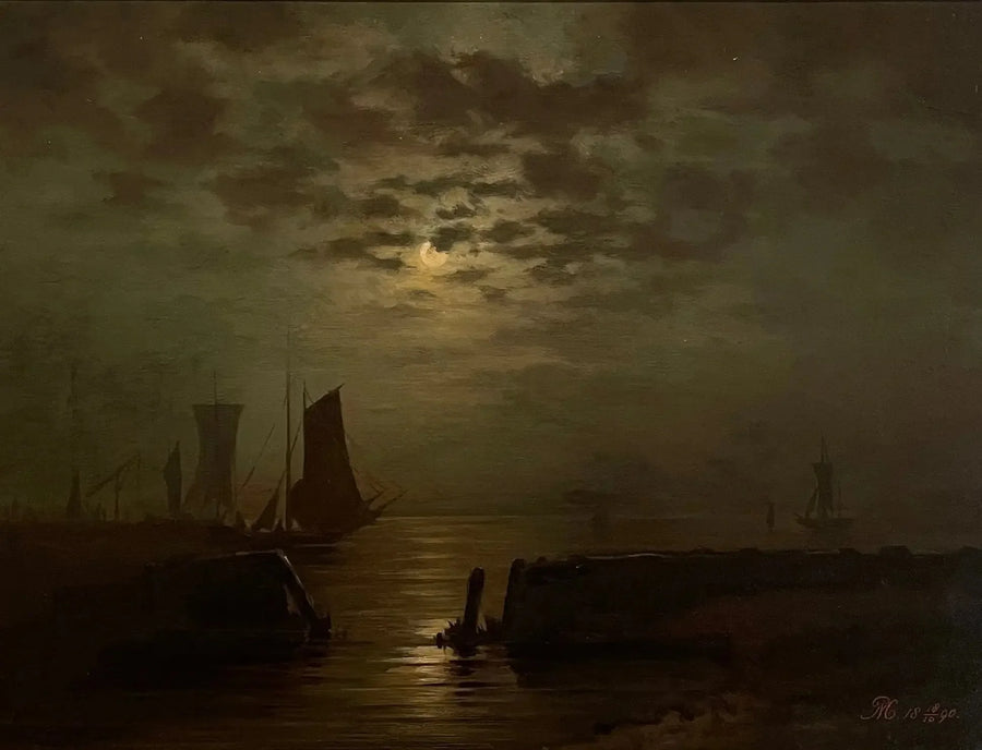 Ships in the Moonlight - Piet Mondrian
