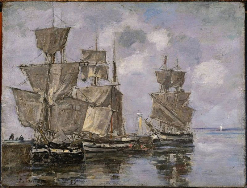 Ships in the Port of Honfleur - Eugène Boudin