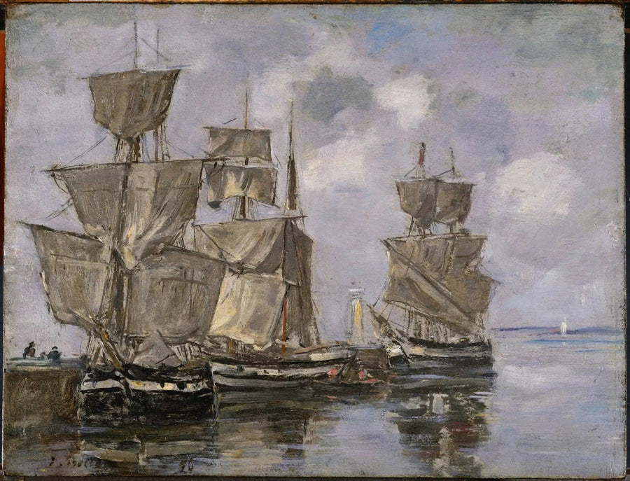 Ships in the Port of Honfleur - Eugène Boudin
