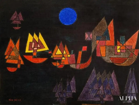 Navires dans l'obscurité - Paul Klee - Reproductions de tableaux et peintures haut de gamme