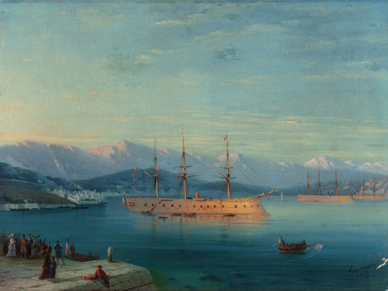 French ships departing from the Black Sea - Ivan Aïvazovski