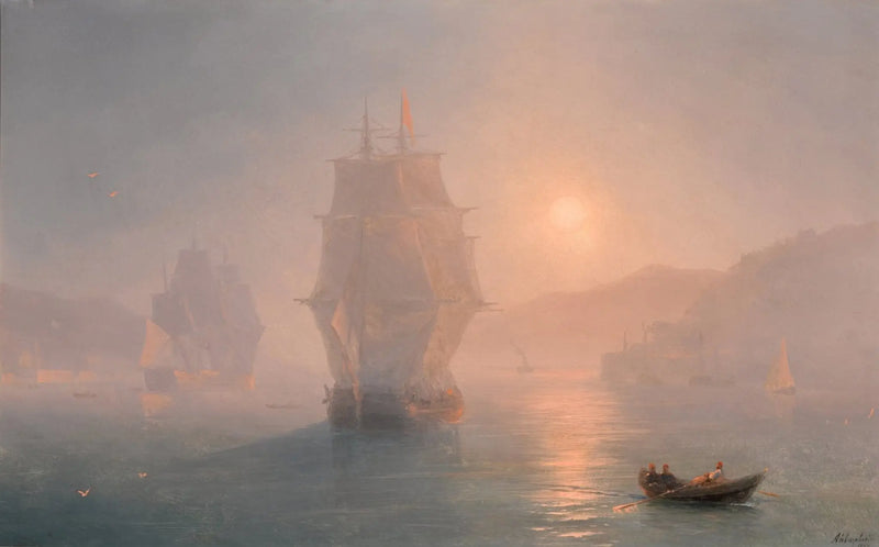Ships by a Misty Morning - Ivan Aïvazovski