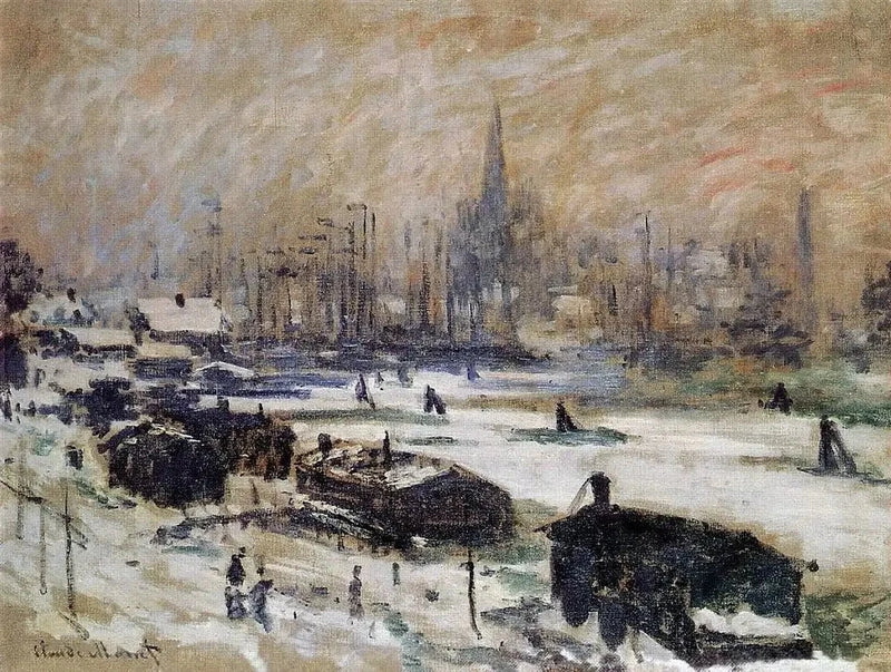 Snow in Amsterdam W301 - Claude Monet