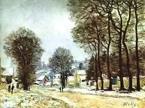 Snow at Louveciennes - Alfred Sisley