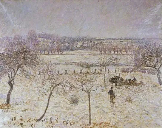 Snow and Frost at Éragny - Camille Pissarro