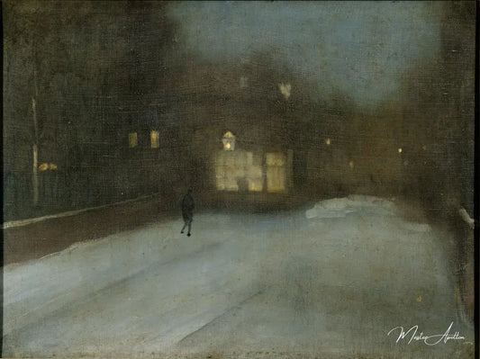 Nocturne en gris et or : Chelsea Snow - James Abbott McNeill Whistler - Reproductions de tableaux et peintures haut de gamme