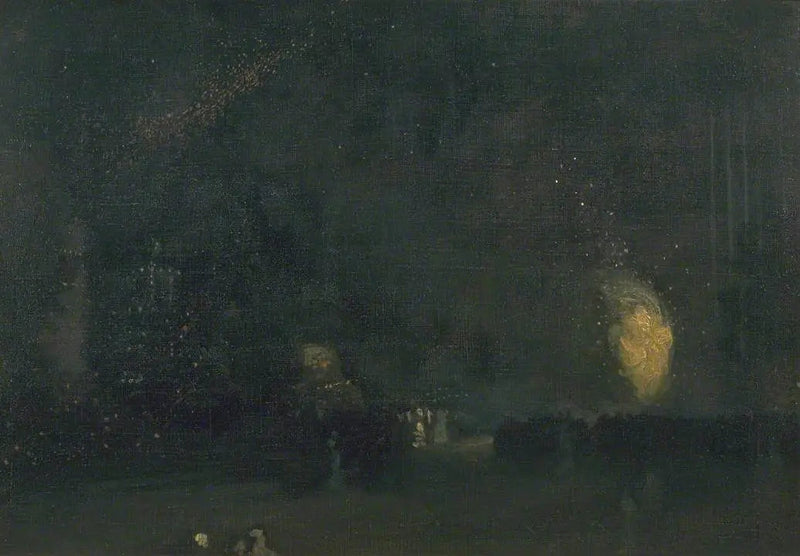 Nocturne: Black and Gold - The Fire Wheel - James Abbott McNeill Whistler