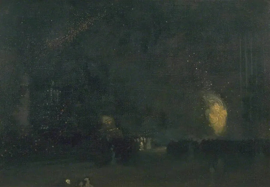 Nocturne: Black and Gold - The Fire Wheel - James Abbott McNeill Whistler