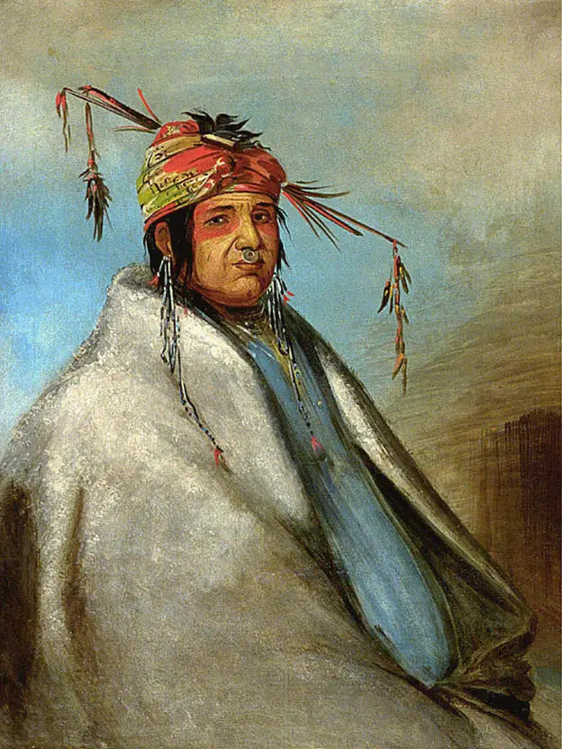 Non-on-dá-gon, a chief - George Catlin