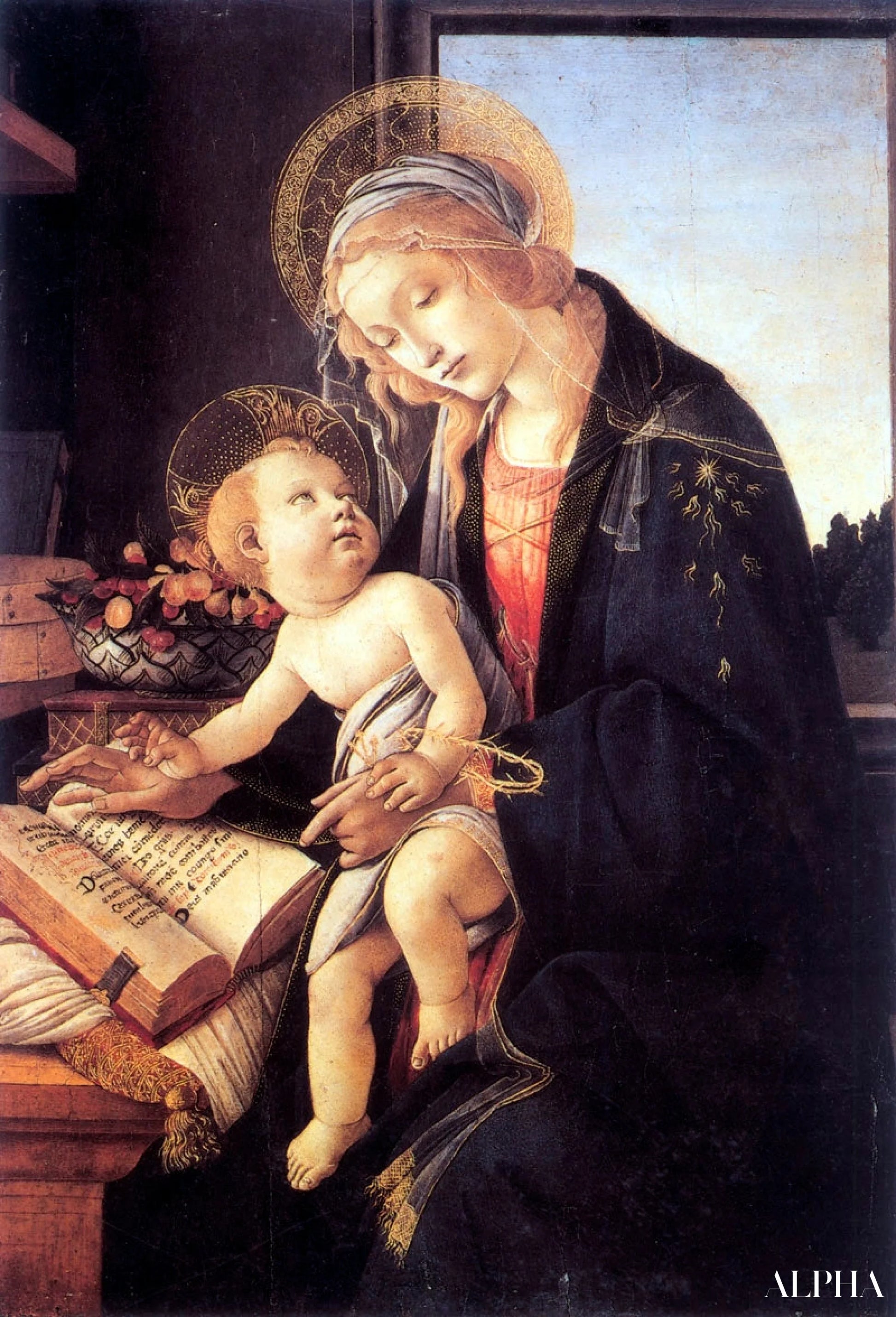 Notre Dame du Livre t - Sandro Botticelli - High-end reproductions of paintings and artworks