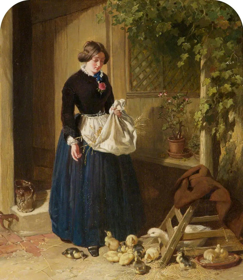 Nourrir the canards - John Frederick Herring, Sr.