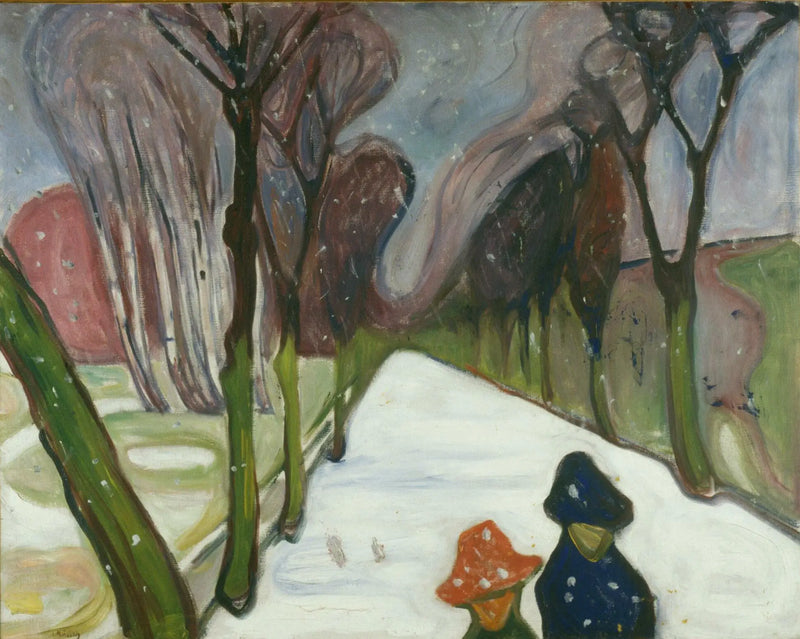 New Snow on the Avenue - Edvard Munch