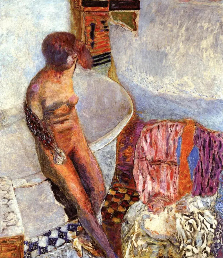 Nude at the Bathtub - Pierre Bonnard