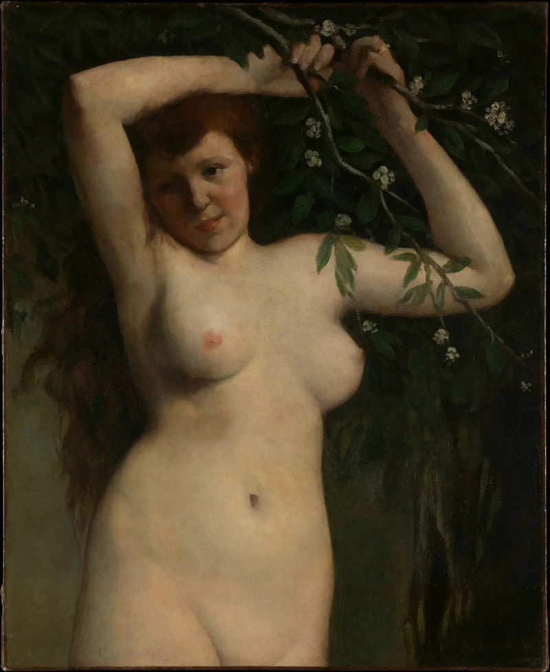 Nude at the Flowering Branch - Gustave Courbet
