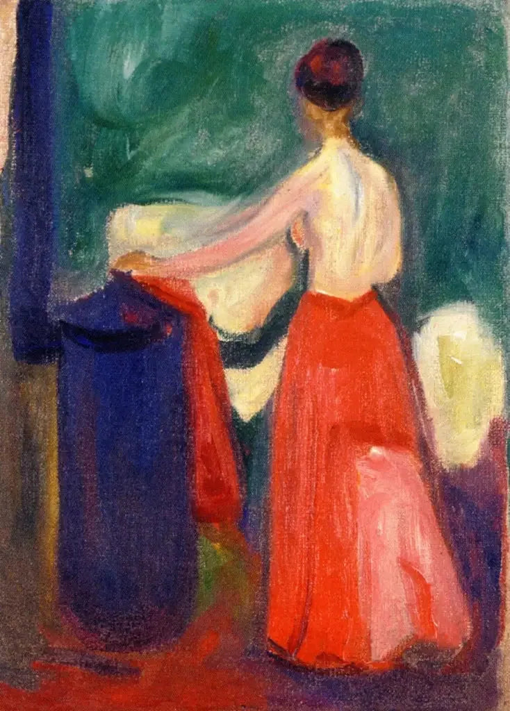 Nude with Red Skirt - Edvard Munch