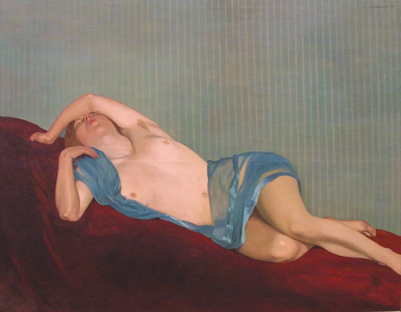 Nude with Green Scarf - Félix Vallotton