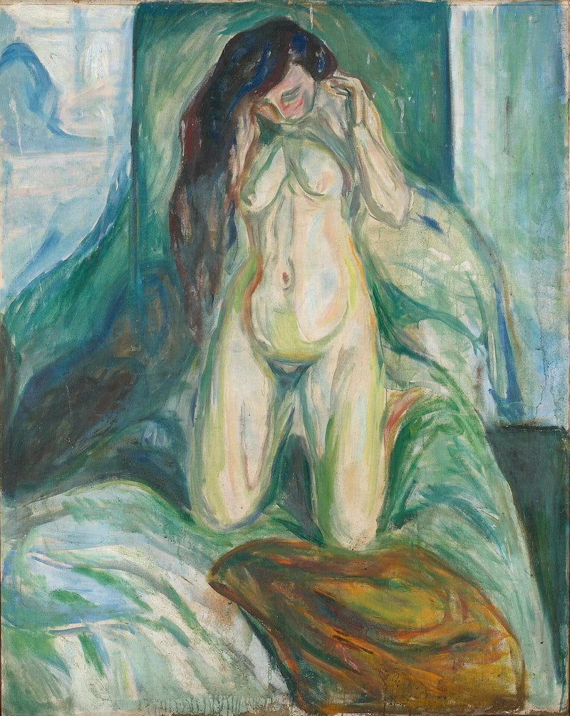 Kneeling Nude - Edvard Munch
