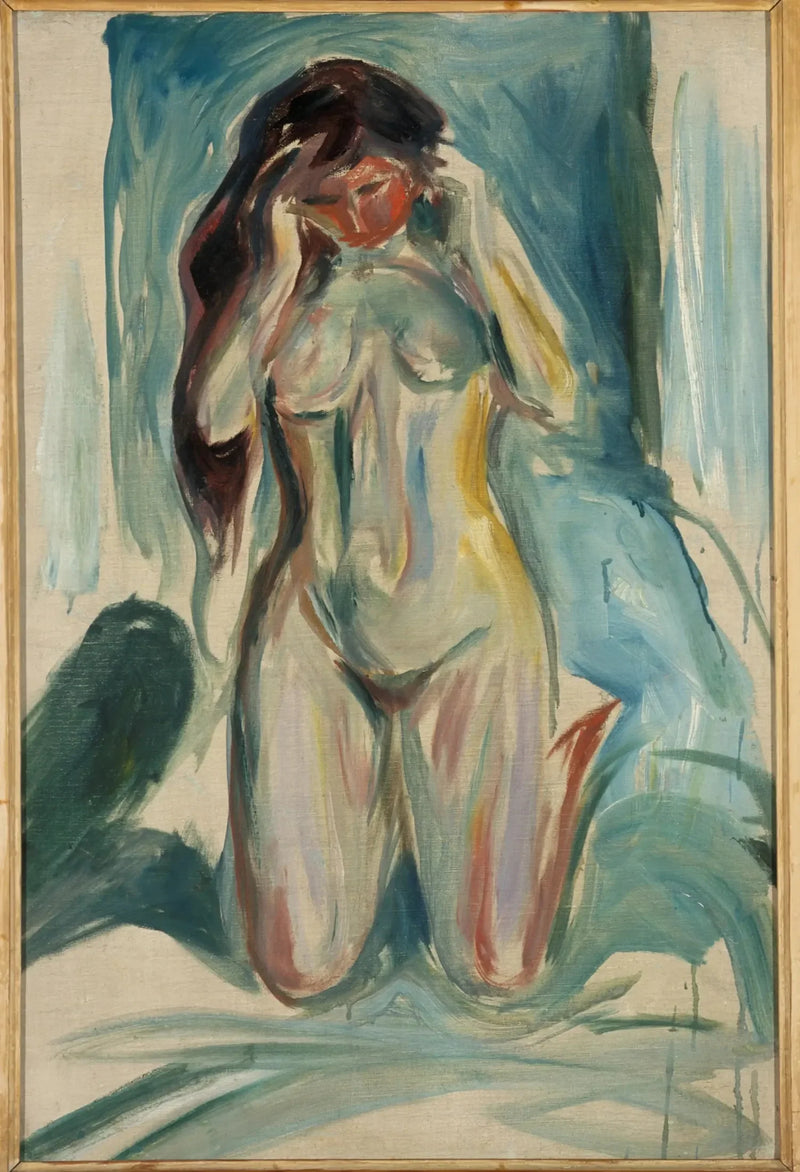 Kneeling Nude - Edvard Munch