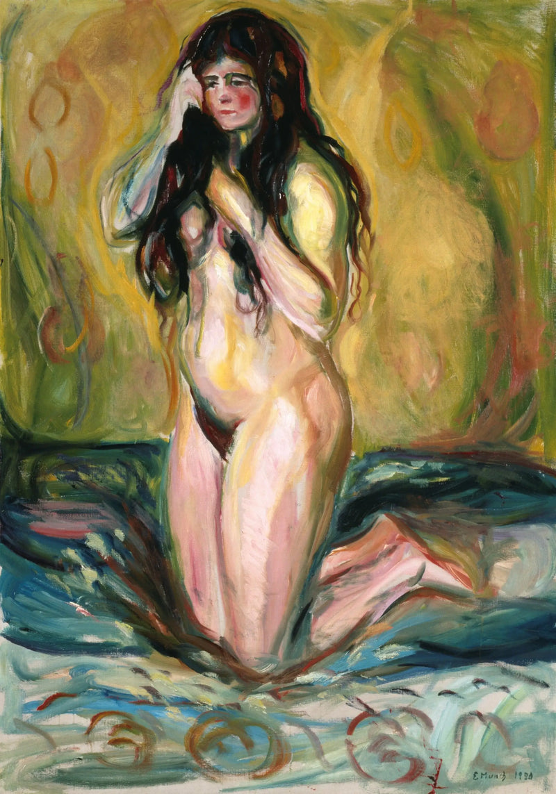 Kneeling Nude - Edvard Munch