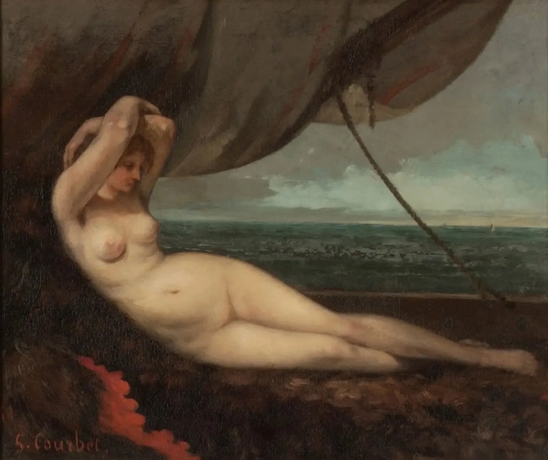 Nude Reclining by the Sea - Gustave Courbet