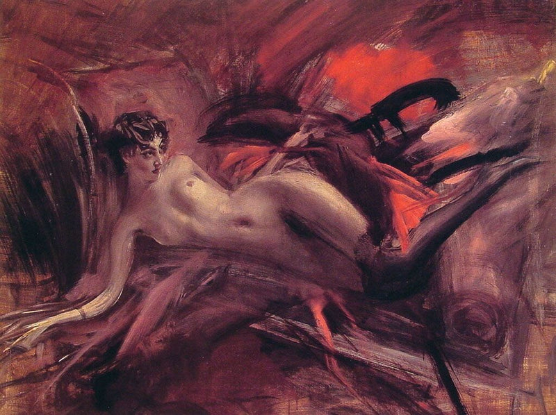 Nude Reclining - Giovanni Boldini