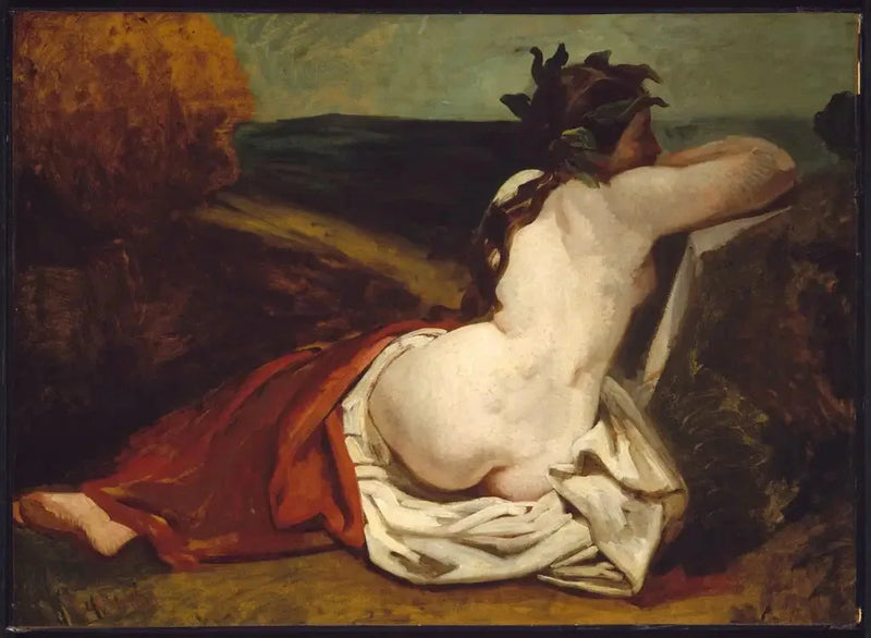 Nude Reclining - Gustave Courbet