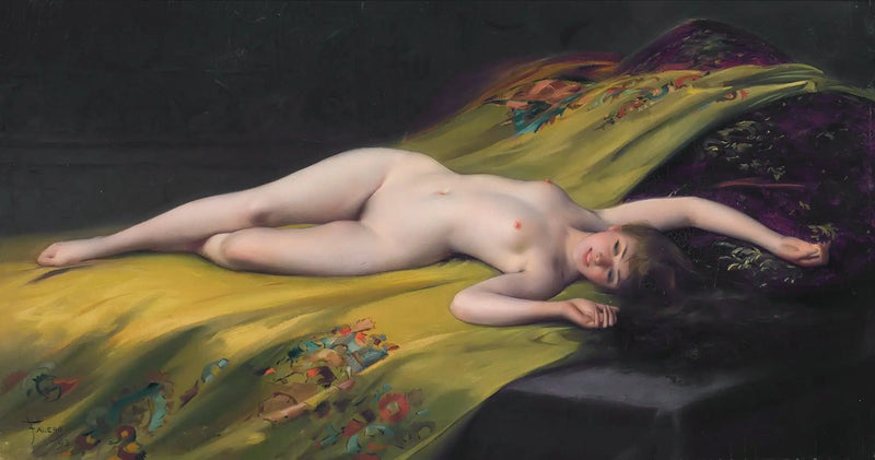 Nude Reclining - Luis Ricardo Falero