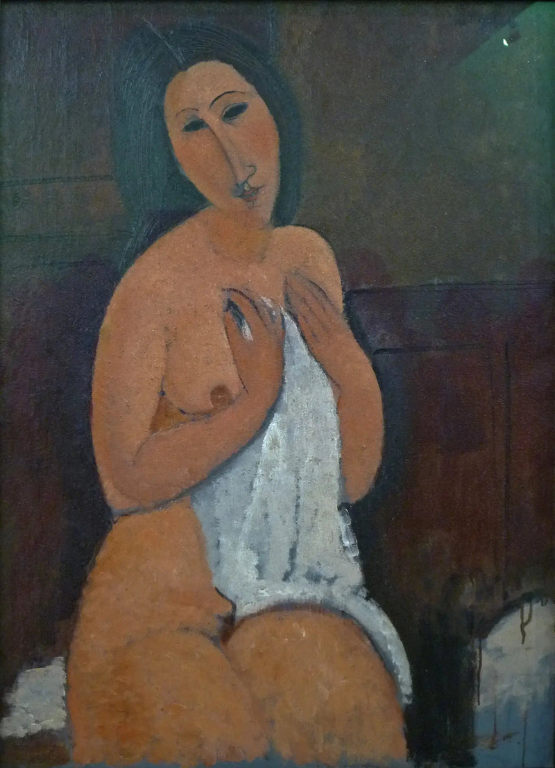 Seated Nude in a Shirt - Amedeo Modigliani