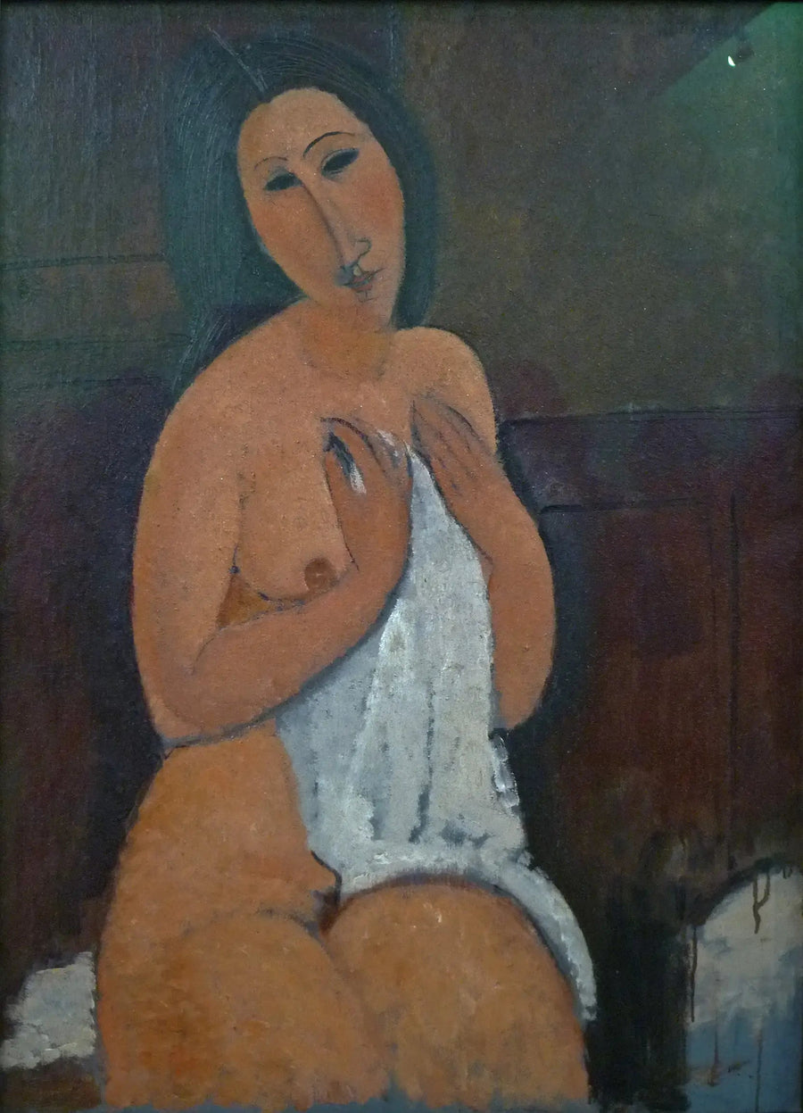 Seated Nude in a Shirt - Amedeo Modigliani