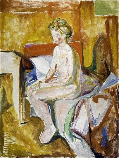Nude Sitting on the Edge of the Bed - Edvard Munch