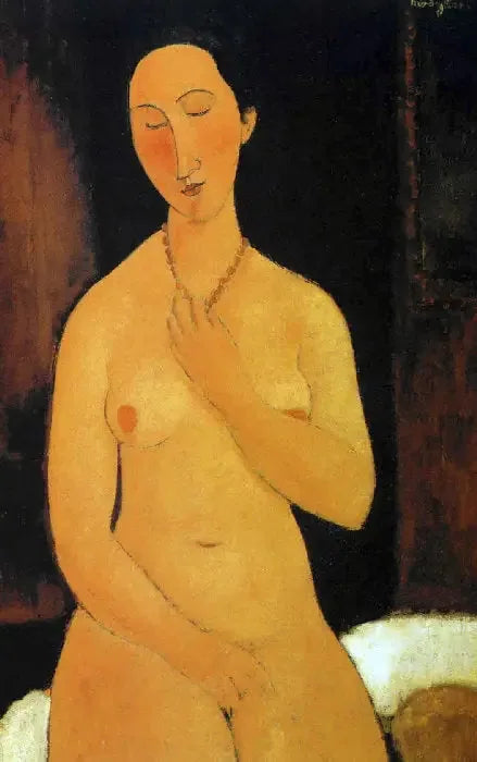 Seated Nude with Necklace - Amedeo Modigliani