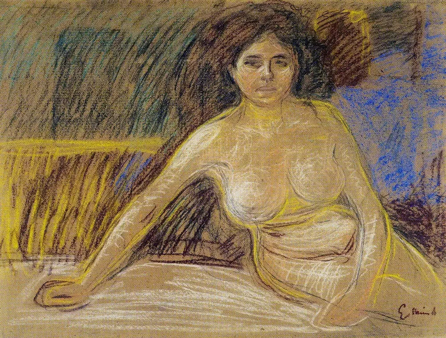 Sitting Nude - Edvard Munch