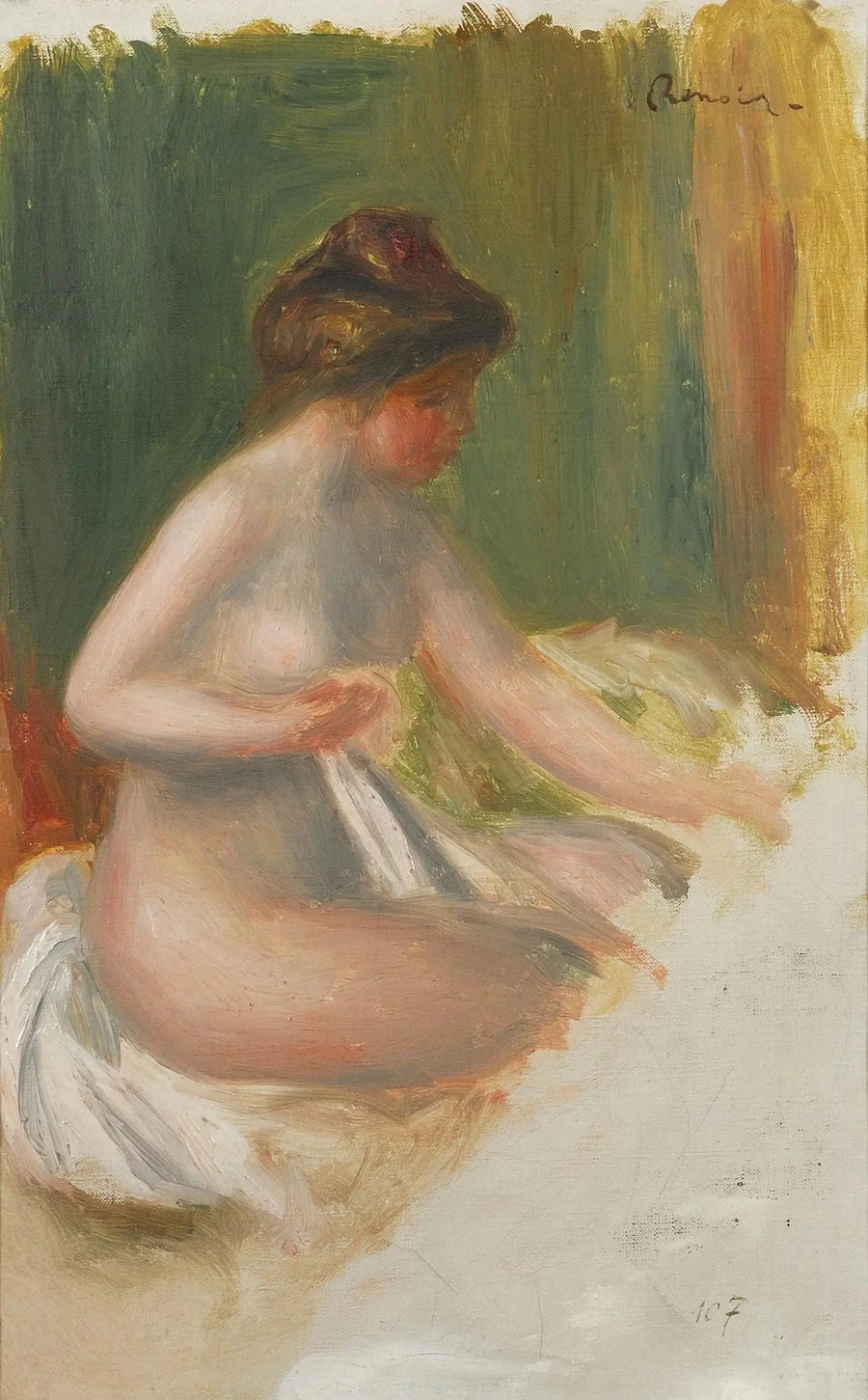 Sitting Nude - Pierre-Auguste Renoir