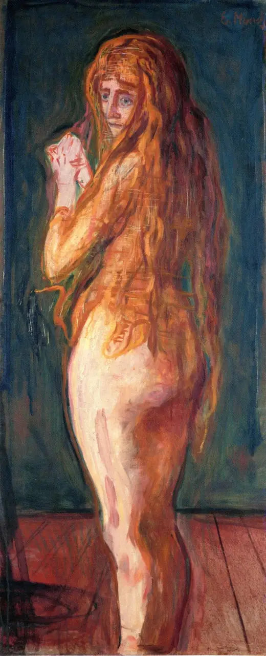 Nude with Long Red Hair - Edvard Munch