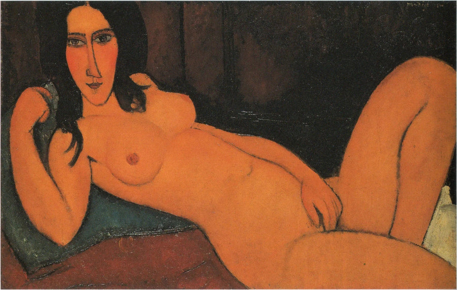 Reclining Nude with Unbound Hair - Amedeo Modigliani