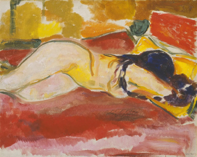 Reclining Nude - Edvard Munch