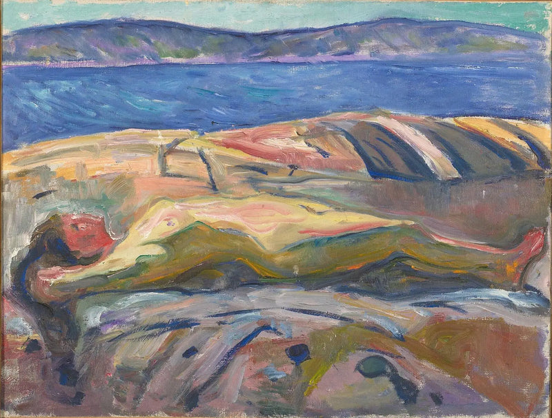 Reclining Nude on the Rocks - Edvard Munch