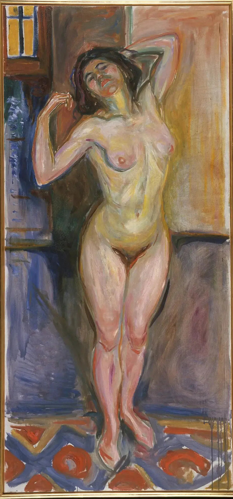 Standing Nude with Hands Behind Head - Edvard Munch