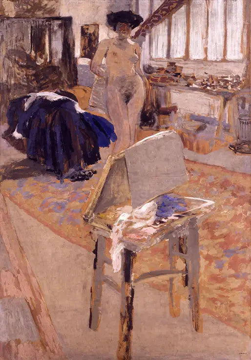 Nude Standing in the Workshop - Édouard Vuillard