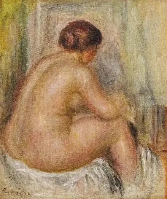 Nude from the back, seated - Pierre-Auguste Renoir