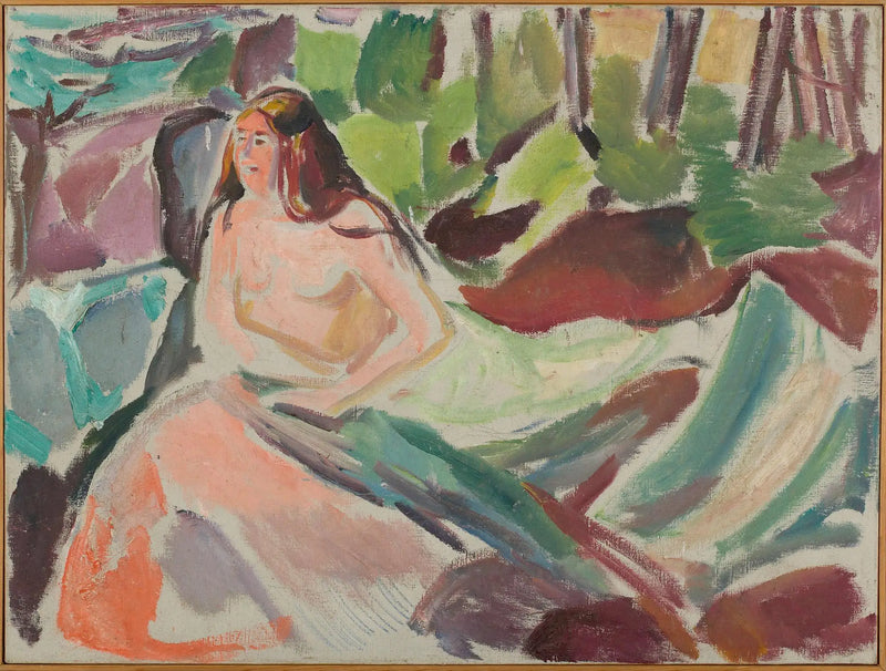 Nude in the Forest - Edvard Munch