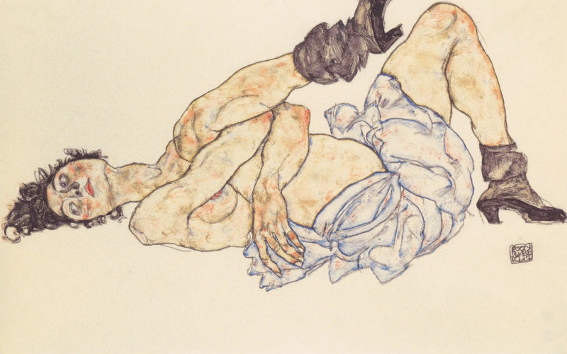 Reclining Female Nude - Egon Schiele