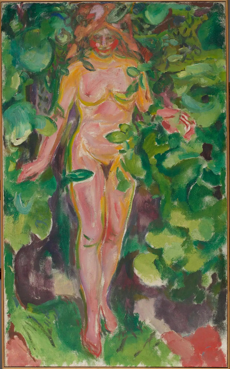 Female Nude in the Woods - Edvard Munch