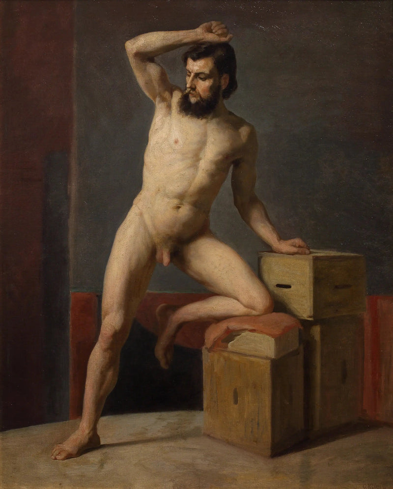 Male Nude - Gustav Klimt